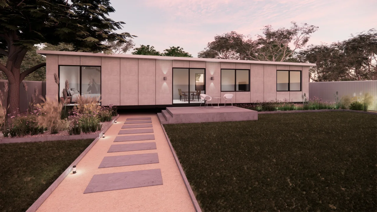 Swan River Daisy twi-light render